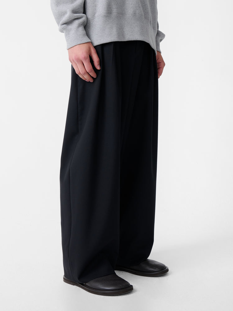 SN X BEAMS Plus Alvy Tropical Wool Pant in Darkest Navy