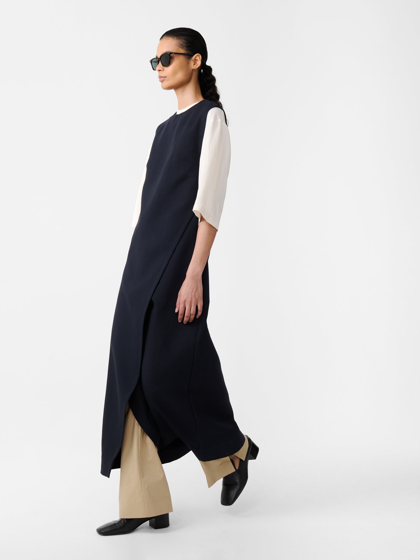 Corus Dress in Darkest Navy