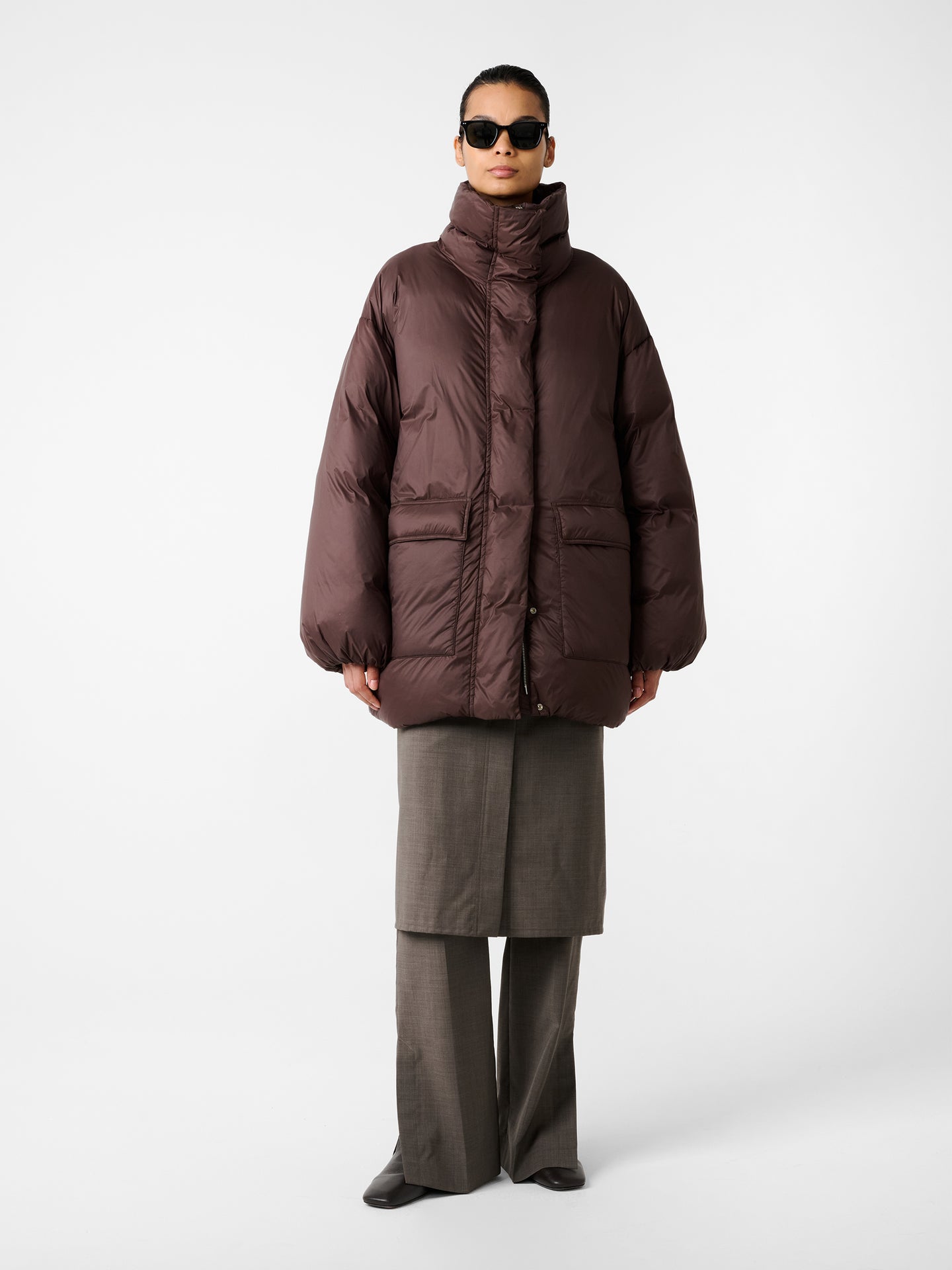 Elk Puffer Jacket in Espresso