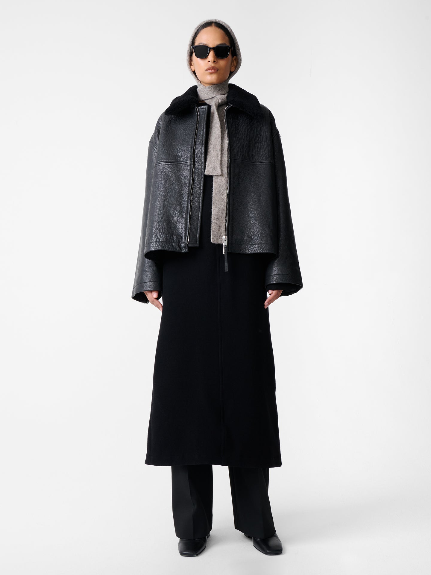 Erie Leather Jacket in Black
