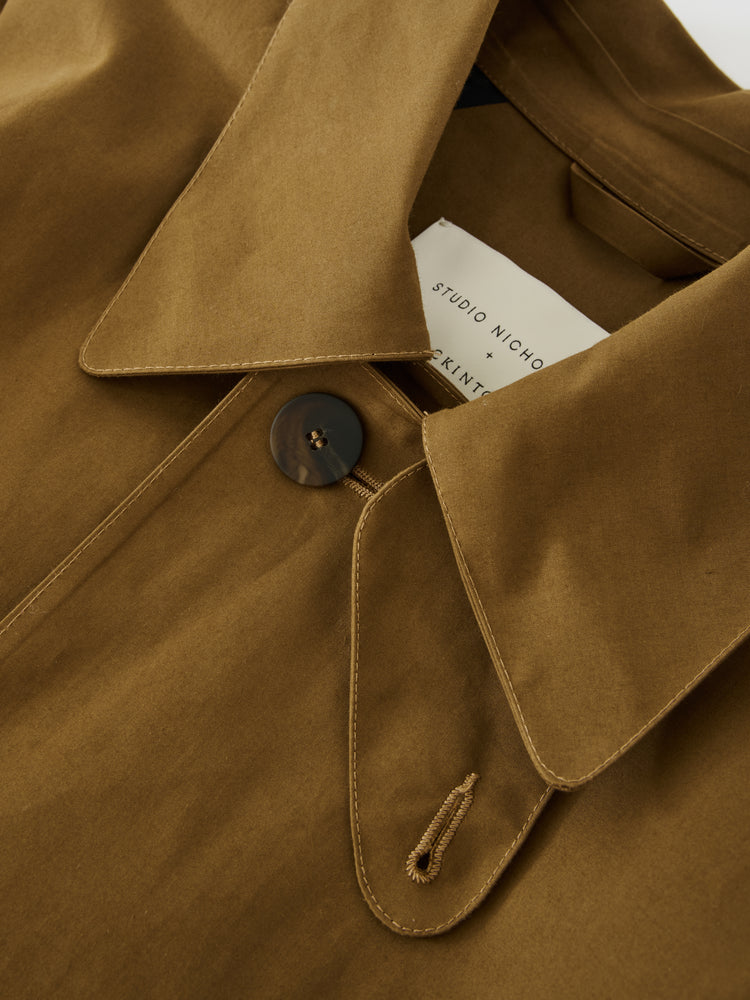SN x Mackintosh Ettrick Mac Coat in Peat