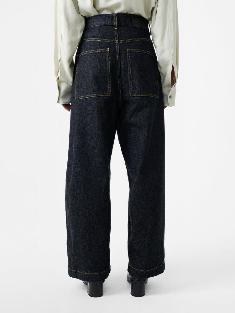 Neive Italian Denim Pant in Black