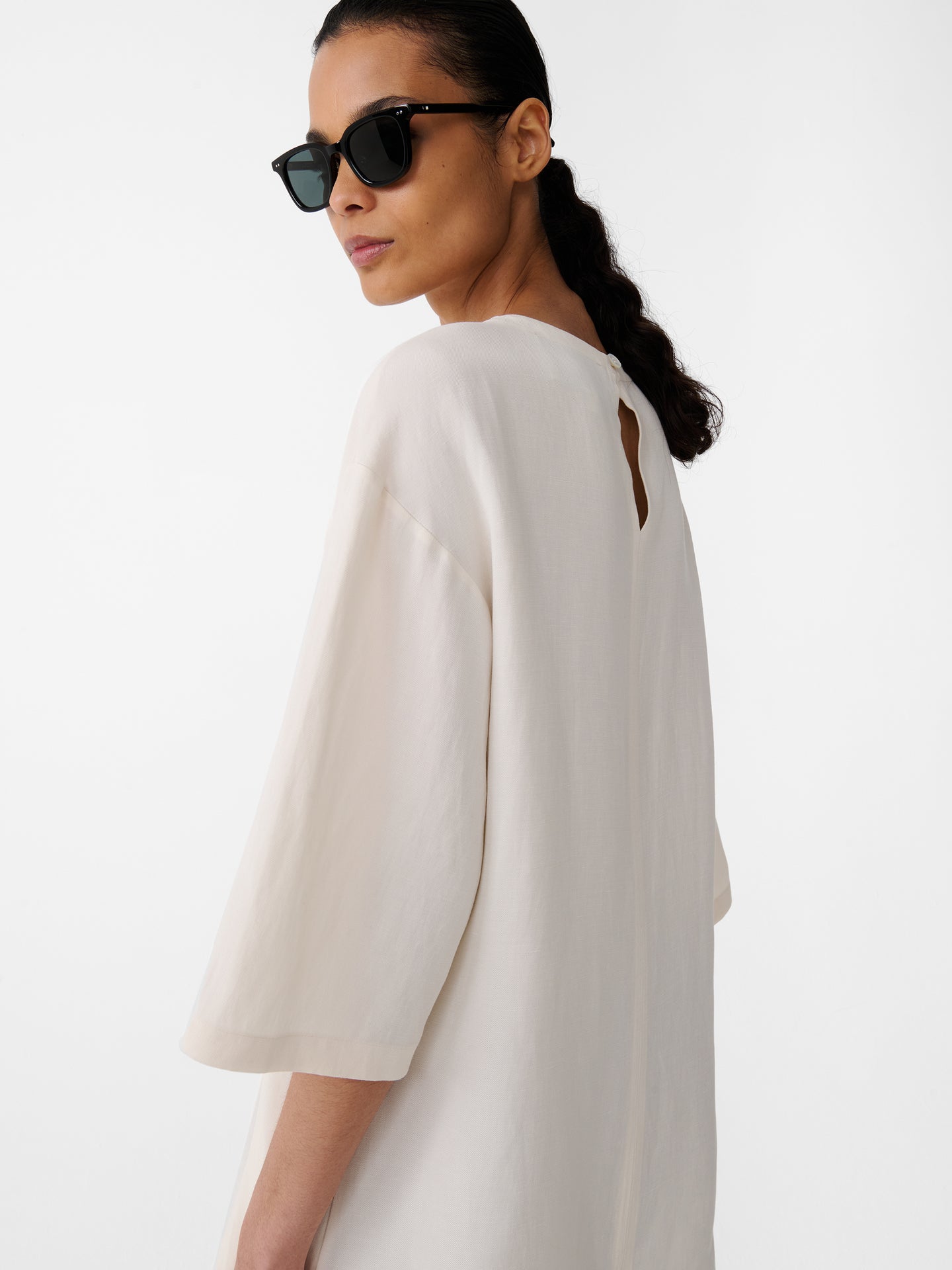 Vichy Top in Chalk